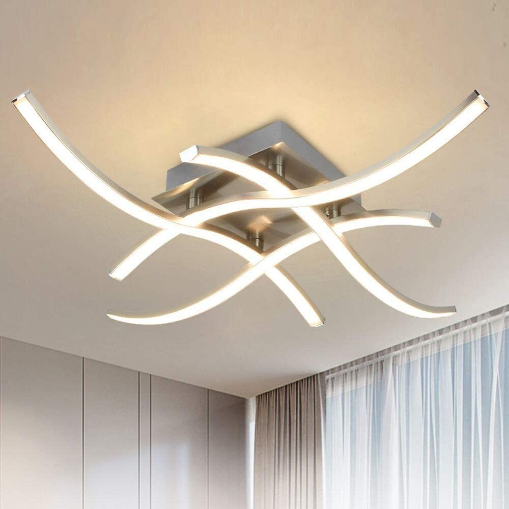 Contemporary 4-Light Flush Mount Ceiling Lamp